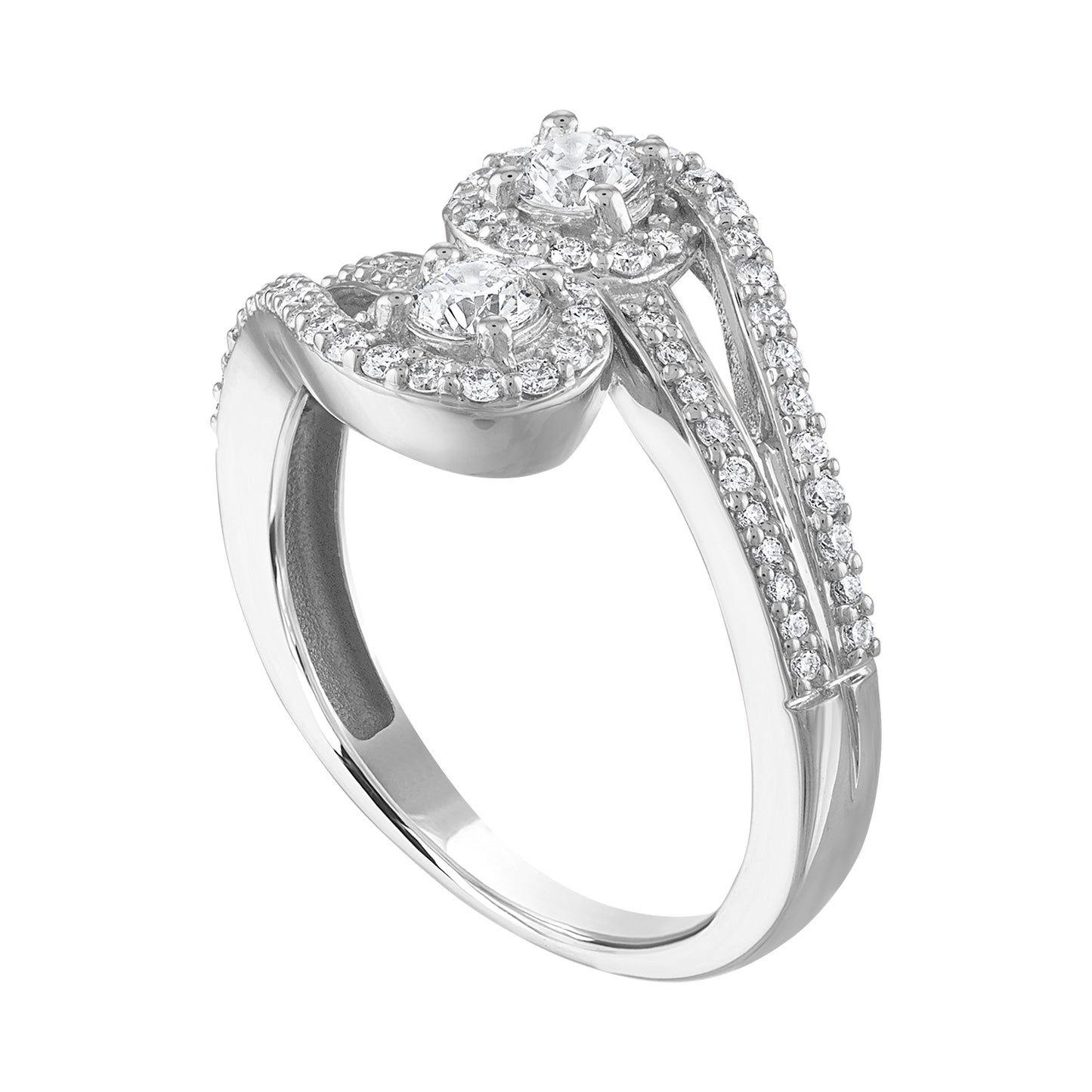 Two Stones Diamond Ring R6187