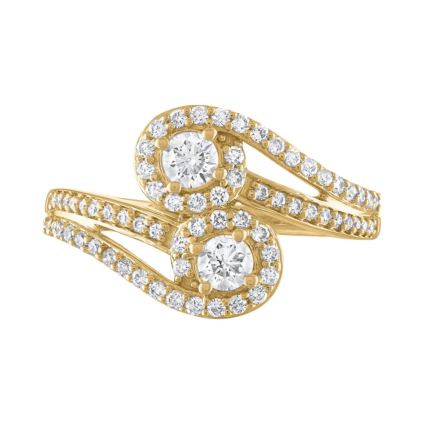 Two Stones Diamond Ring R6187