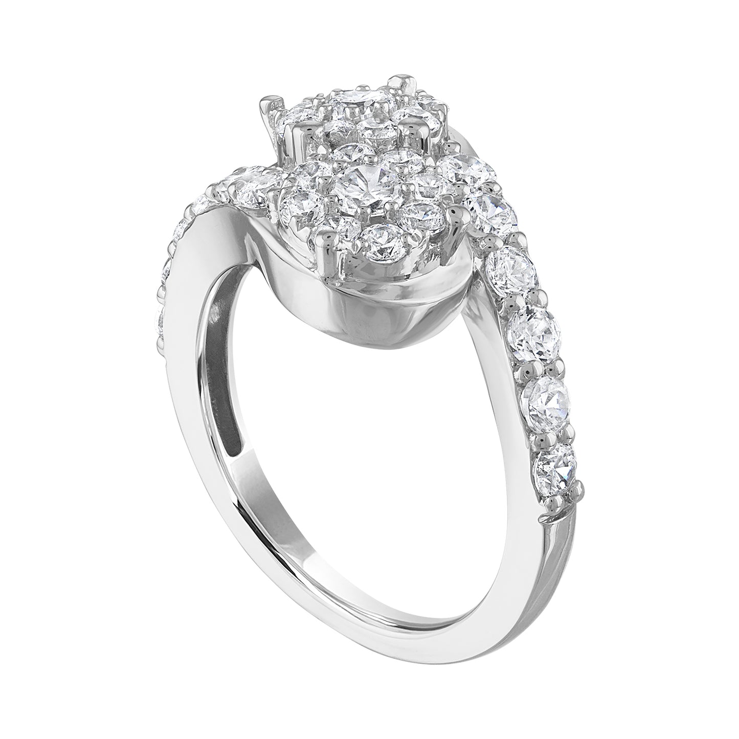 Two Stones Diamond Ring R6188