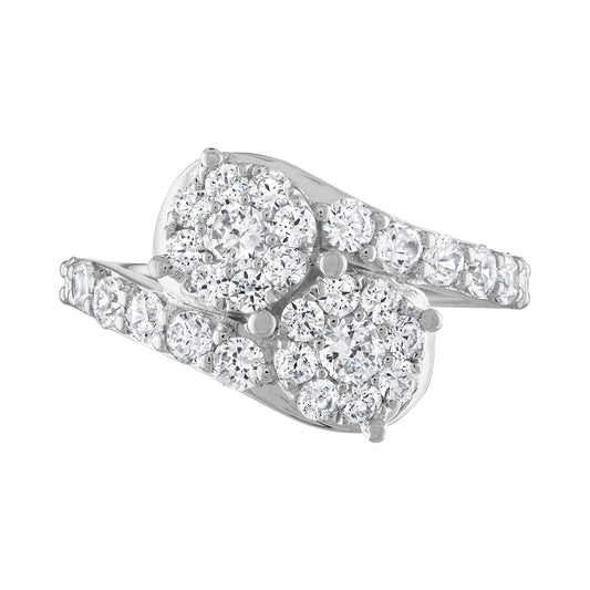 Two Stones Diamond Ring R6188