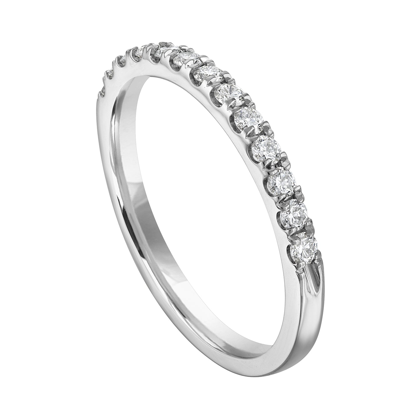 Extruded Tubing Stackable Band French Pave Open Ends R6192