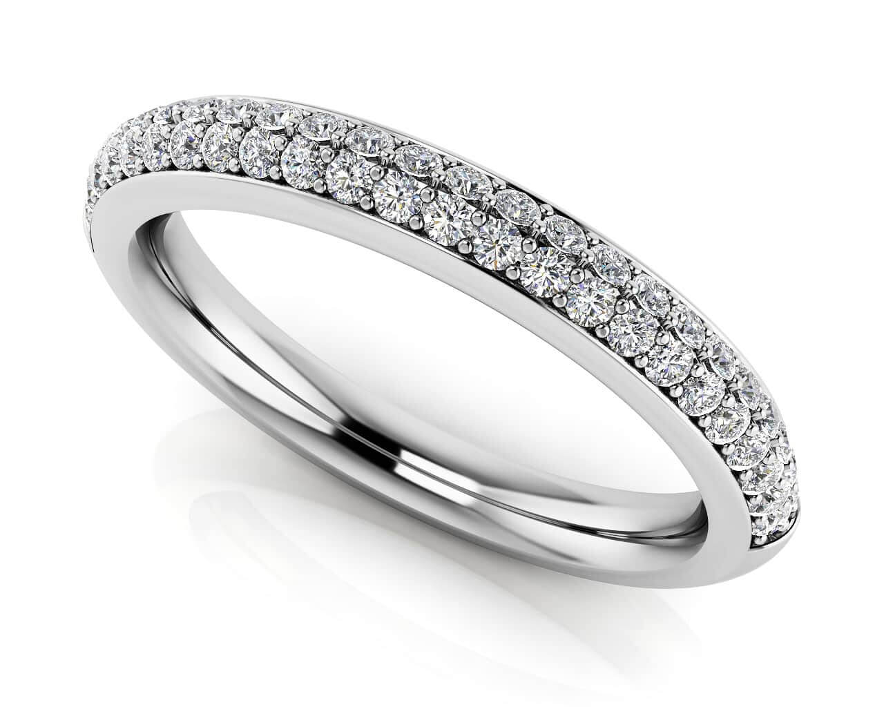 Double Row Pavé Diamond Band R6197