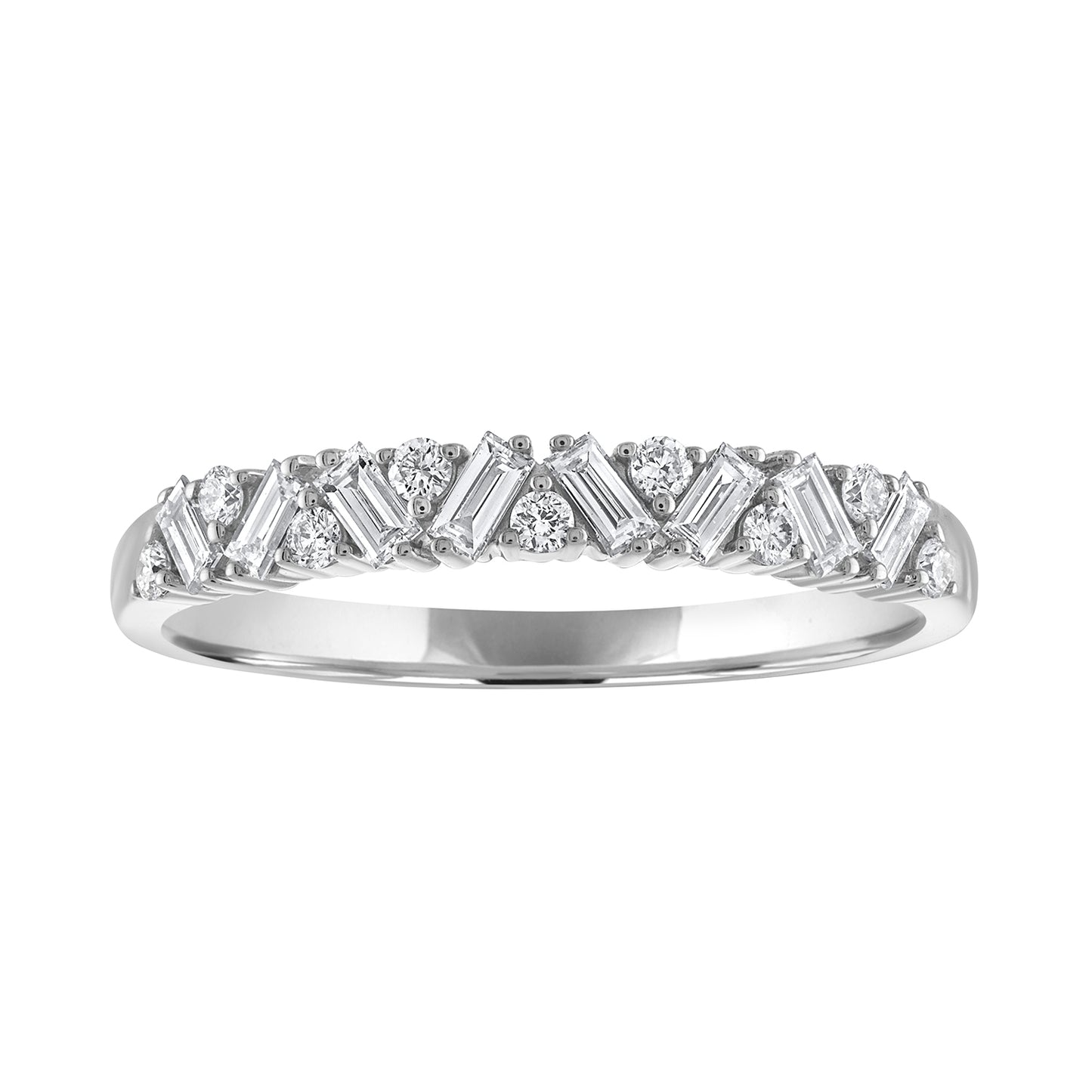 Mixed Fancy-Shape Baguette and Round Diamond Band RB6202