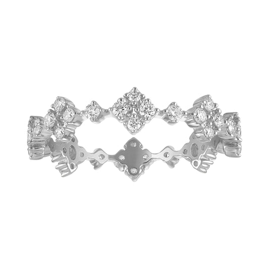 Floral Cluster Diamond Eternity Band R6250