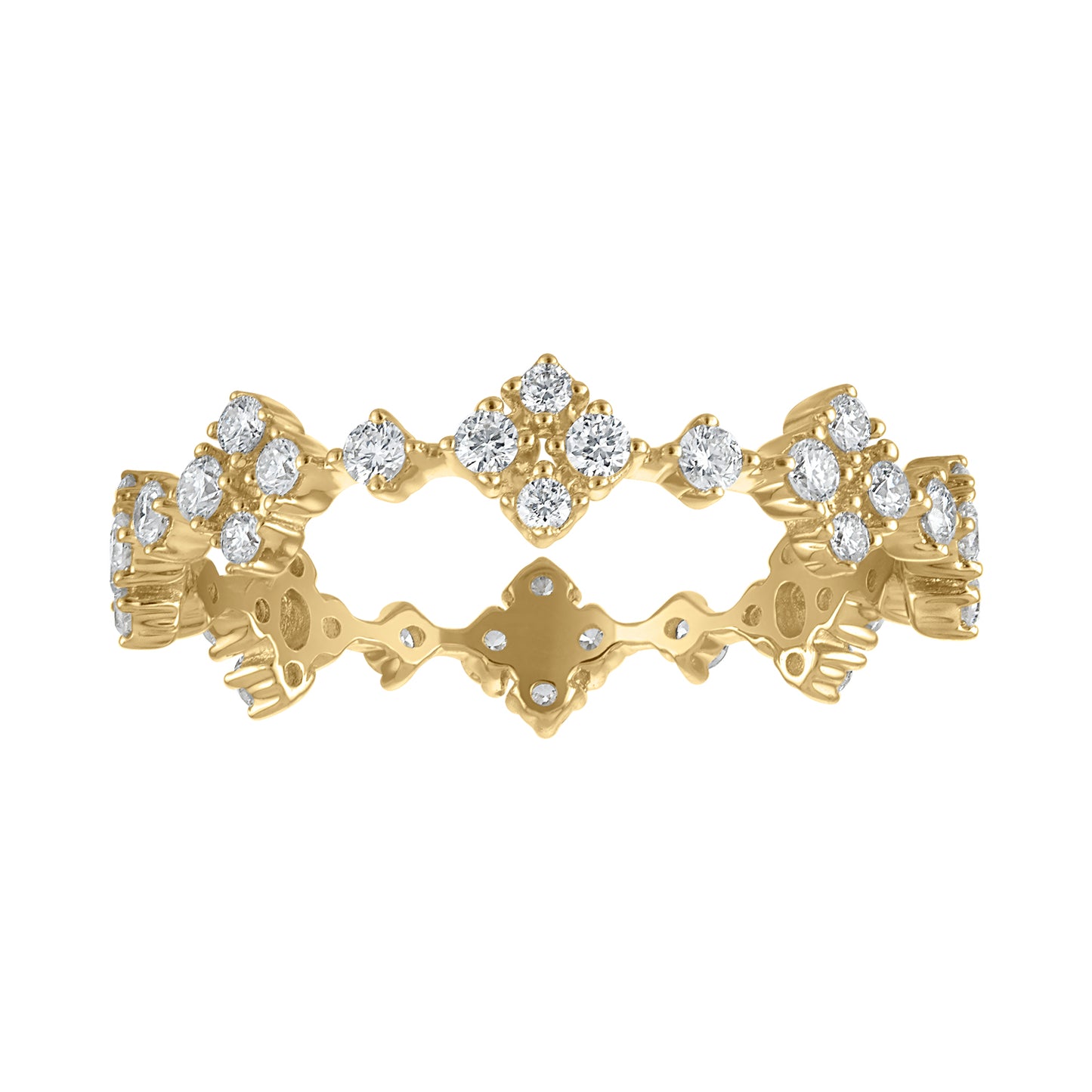 Floral Cluster Diamond Eternity Band R6250