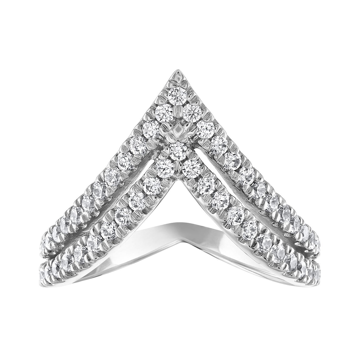 Double Chevron Diamond Band RB6114