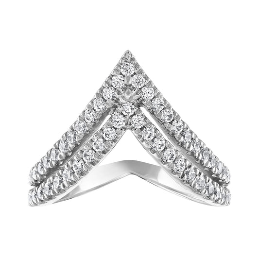Double Chevron Diamond Band RB6114