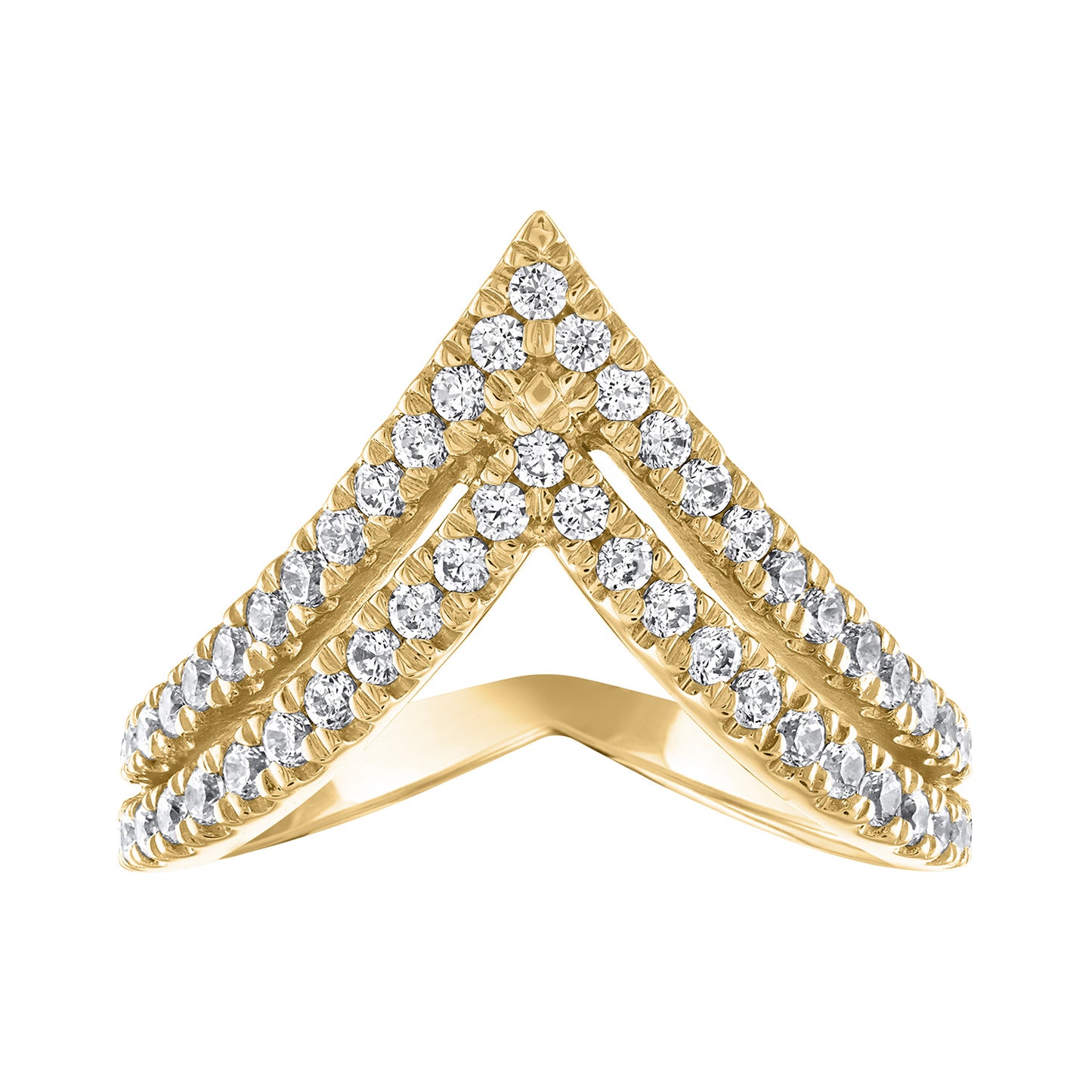 Double Chevron Diamond Band RB6114