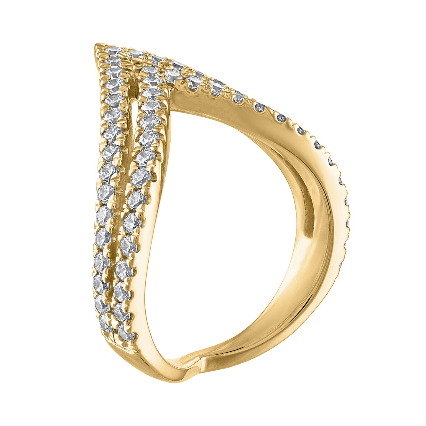 Double Chevron Diamond Band RB6114