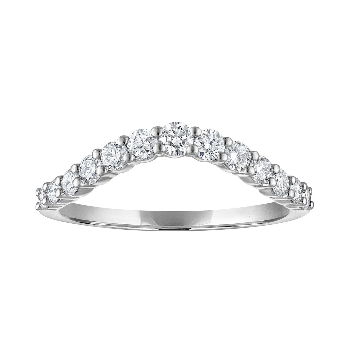 Curved Shared-Prong Diamond Band RB6227