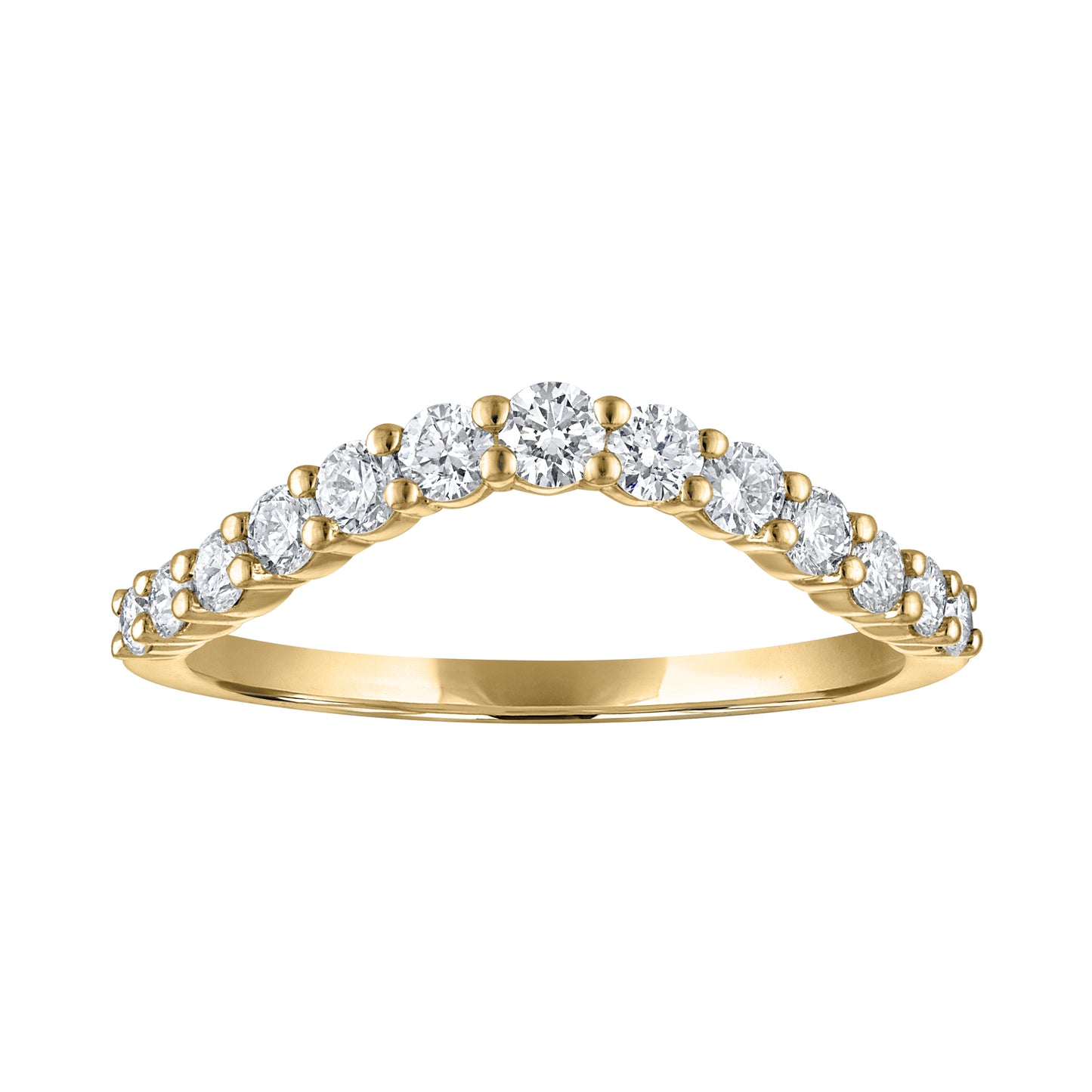 Curved Shared-Prong Diamond Band RB6227