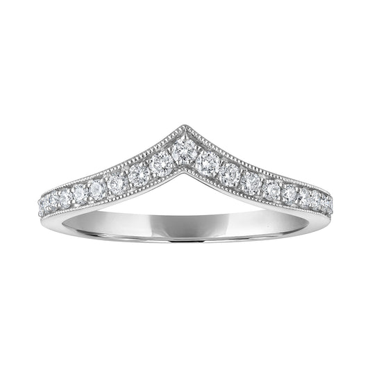 Milgrain Chevron Diamond Band RB6230