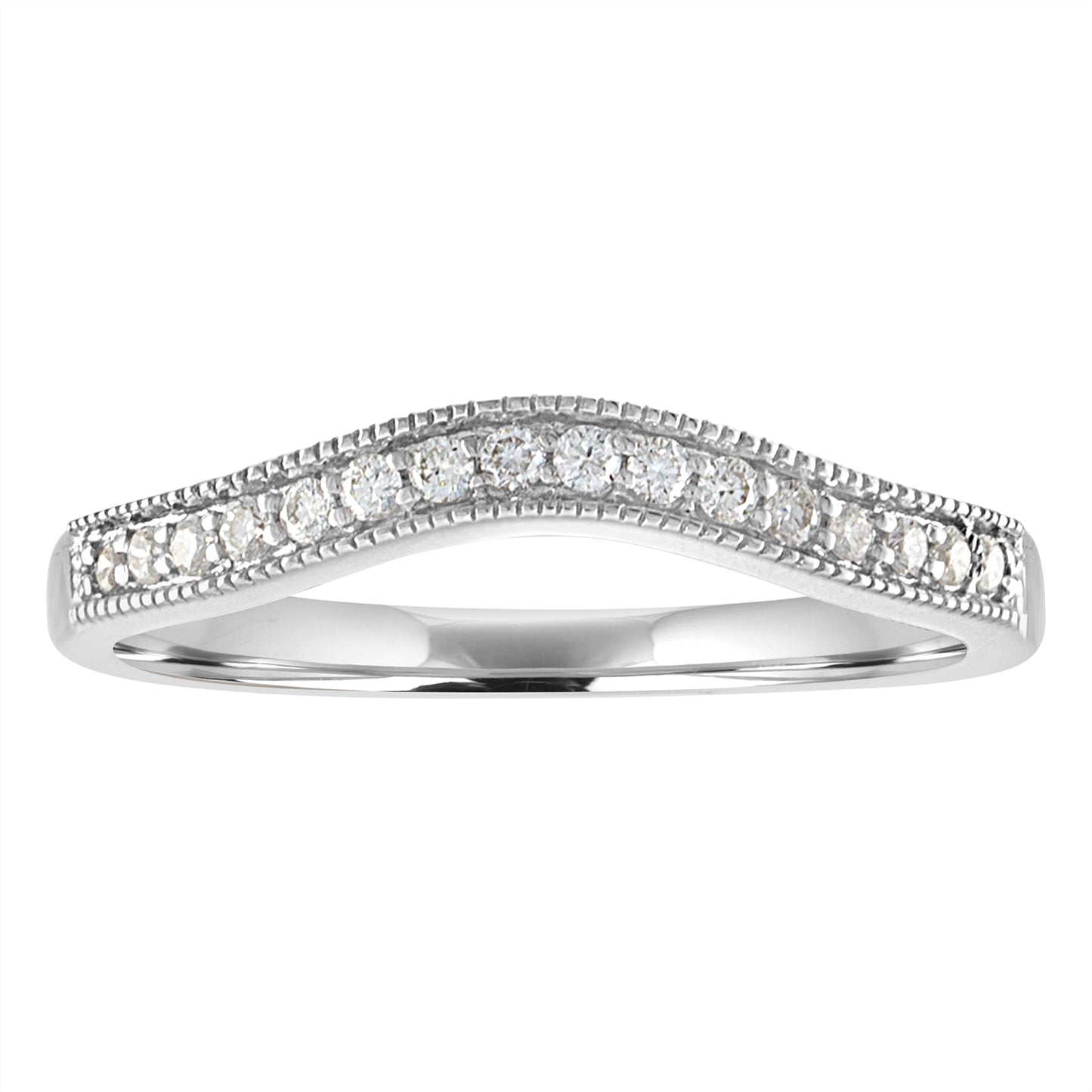 Curved Milgrain Diamond Band RB8268