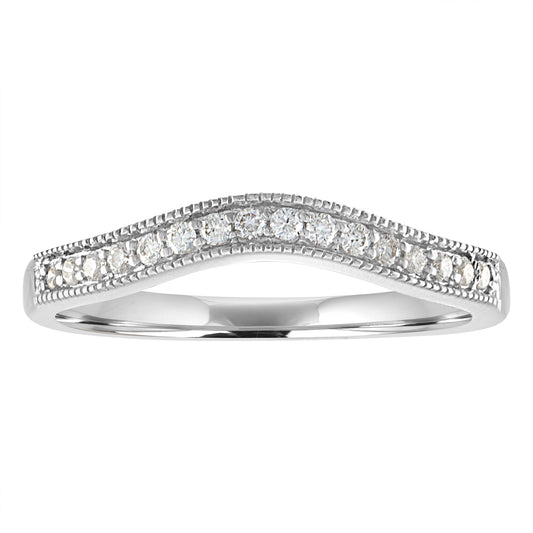 Curved Milgrain Diamond Band RB8268