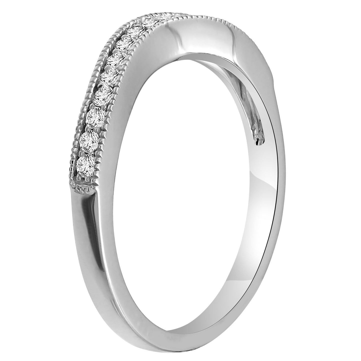 Curved Milgrain Diamond Band RB8268