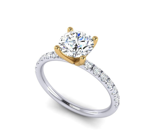 Semi-Mount Engagement Ring French Pave RS8282