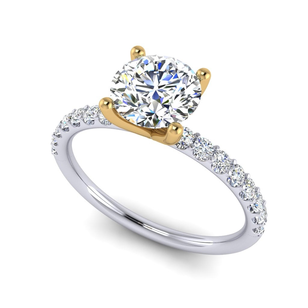 Semi-Mount Engagement Ring Share Prong RS8283