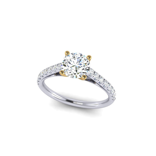 Semi-Mount Engagement Ring Cathedral Share Prong RS8291