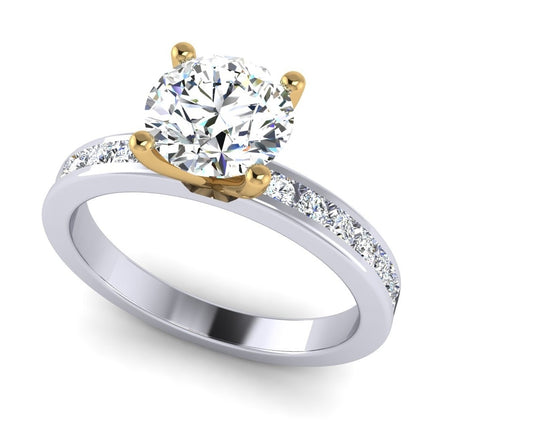 Semi-Mount Engagement Ring Channel Set RS8290