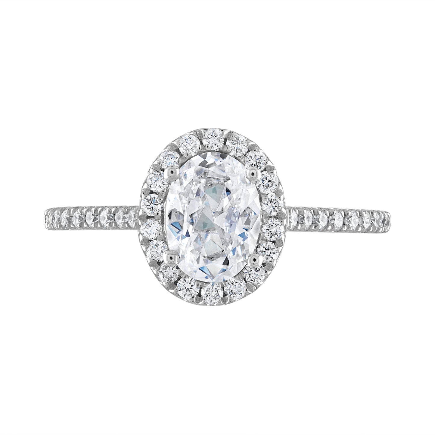 Semi-Mount Oval Halo Engagement Ring RS8296