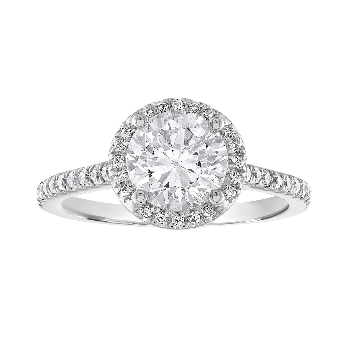 Semi-Mount Round Halo Engagement Ring RS8336