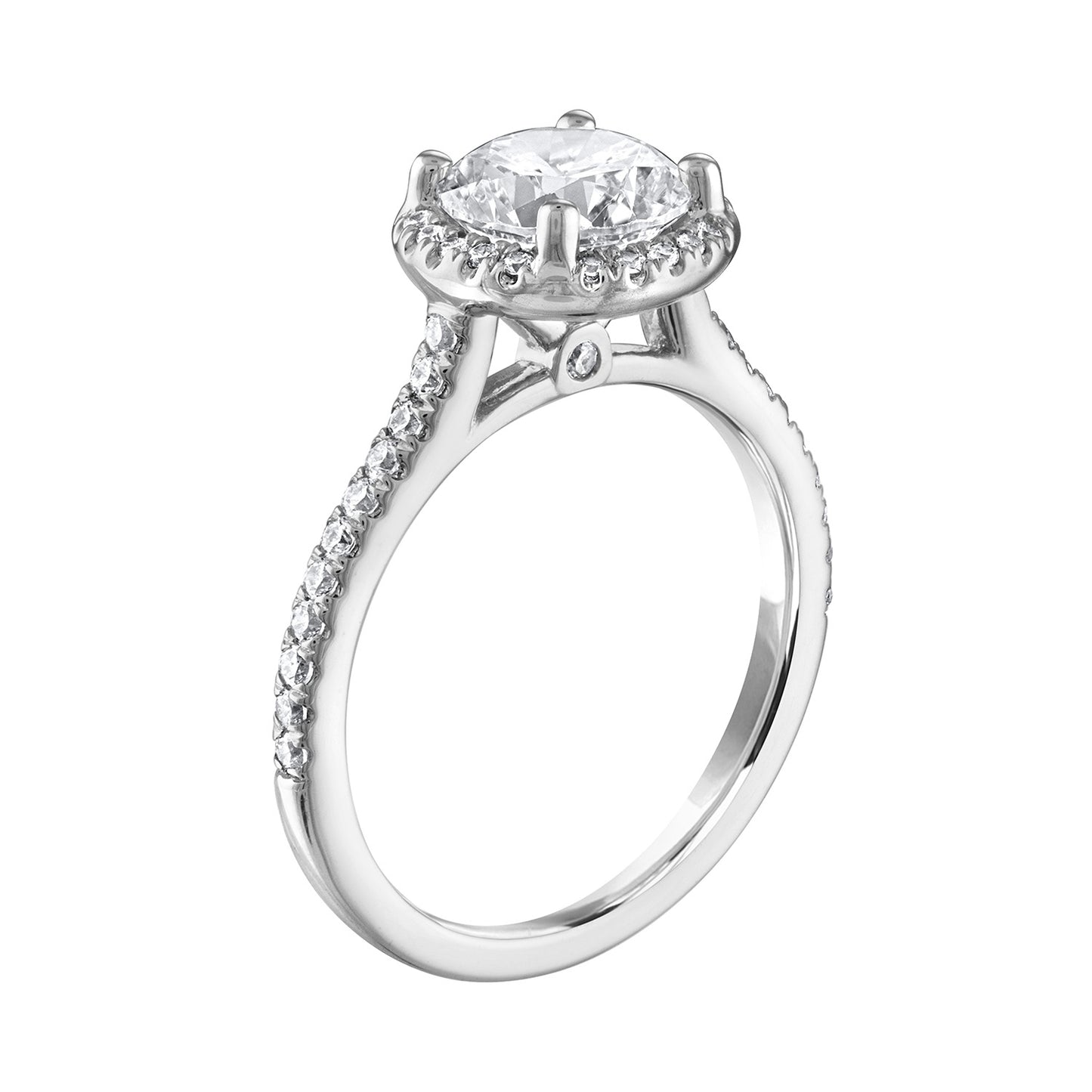 Semi-Mount Round Halo Engagement Ring RS8336