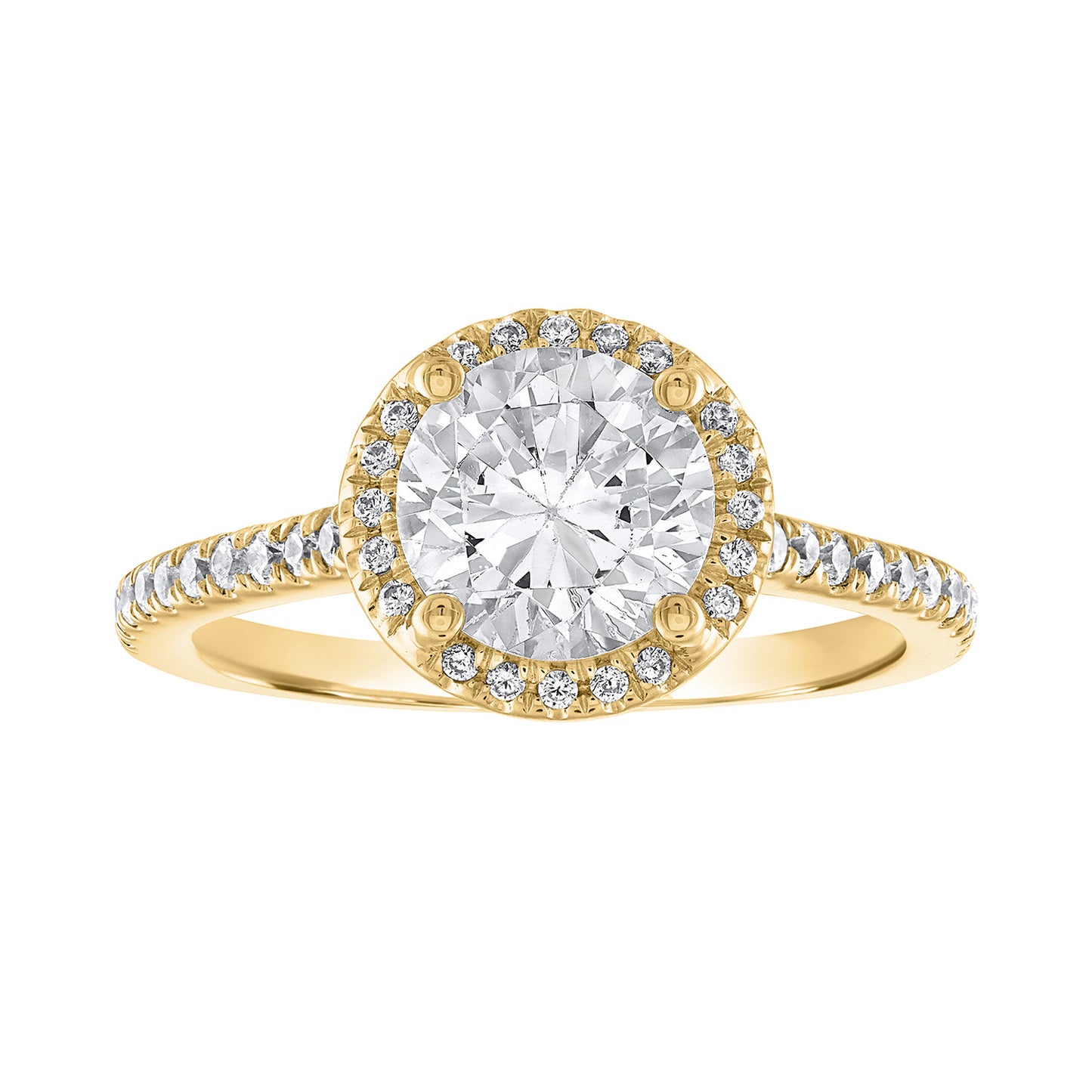 Semi-Mount Round Halo Engagement Ring RS8336