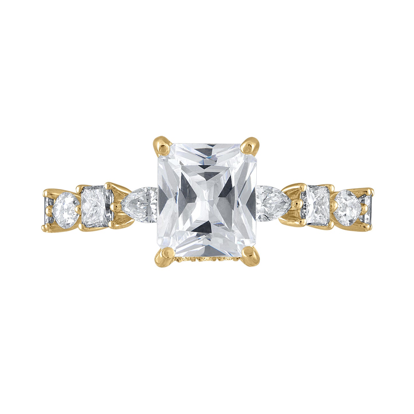 Semi-Mount Engagement Ring Fancy Shape Diamonds RS8343