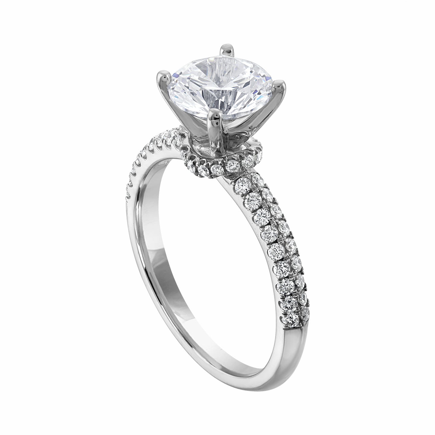 Semi-Mount Engagement Ring Micro-Pave RS8350