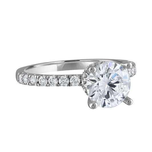 Semi-Mount Engagement Ring Under-Halo RS8351