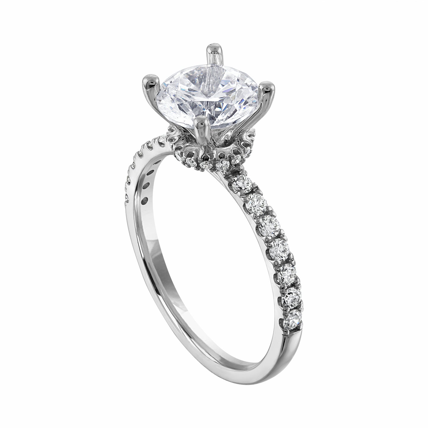 Semi-Mount Engagement Ring Under-Halo RS8351