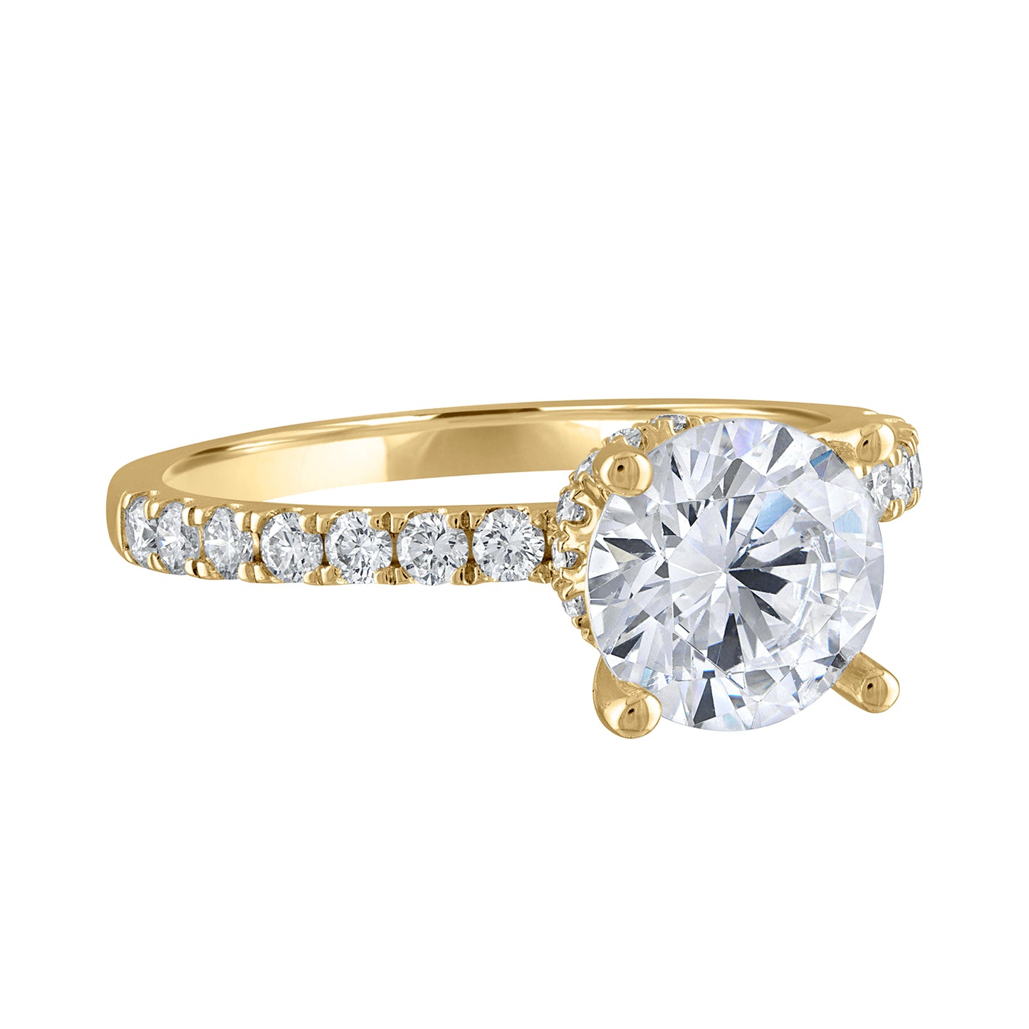 Semi-Mount Engagement Ring Under-Halo RS8351