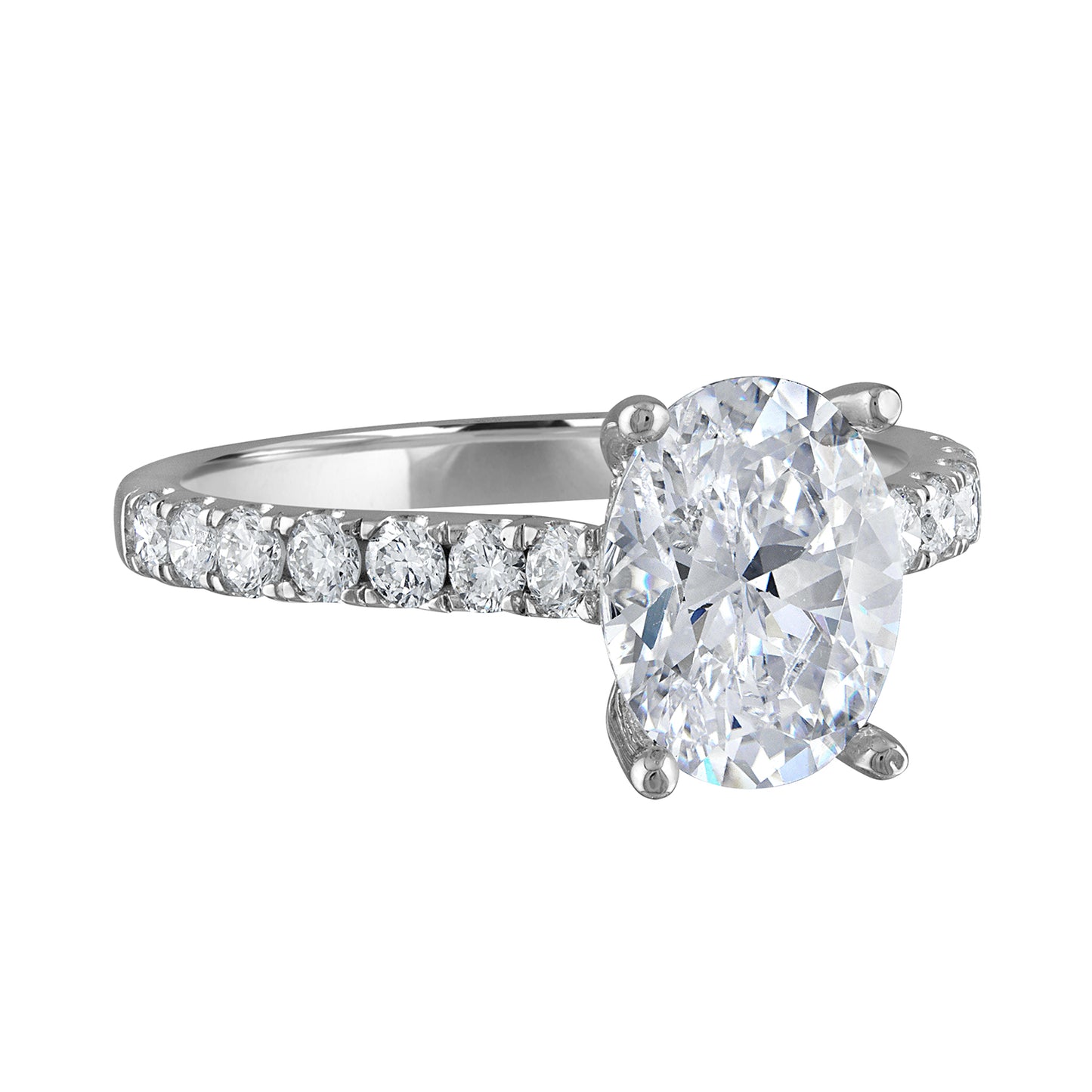 Semi-Mount Engagement Ring Oval With Under-Halo RS8353