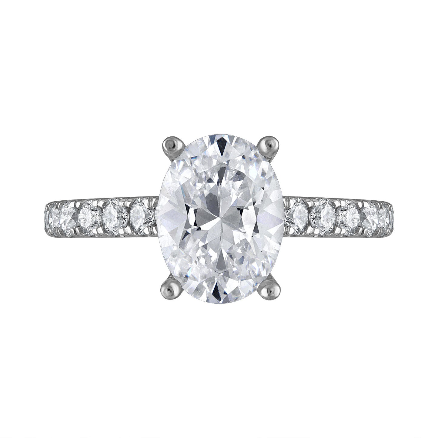 Semi-Mount Engagement Ring Oval With Under-Halo RS8353