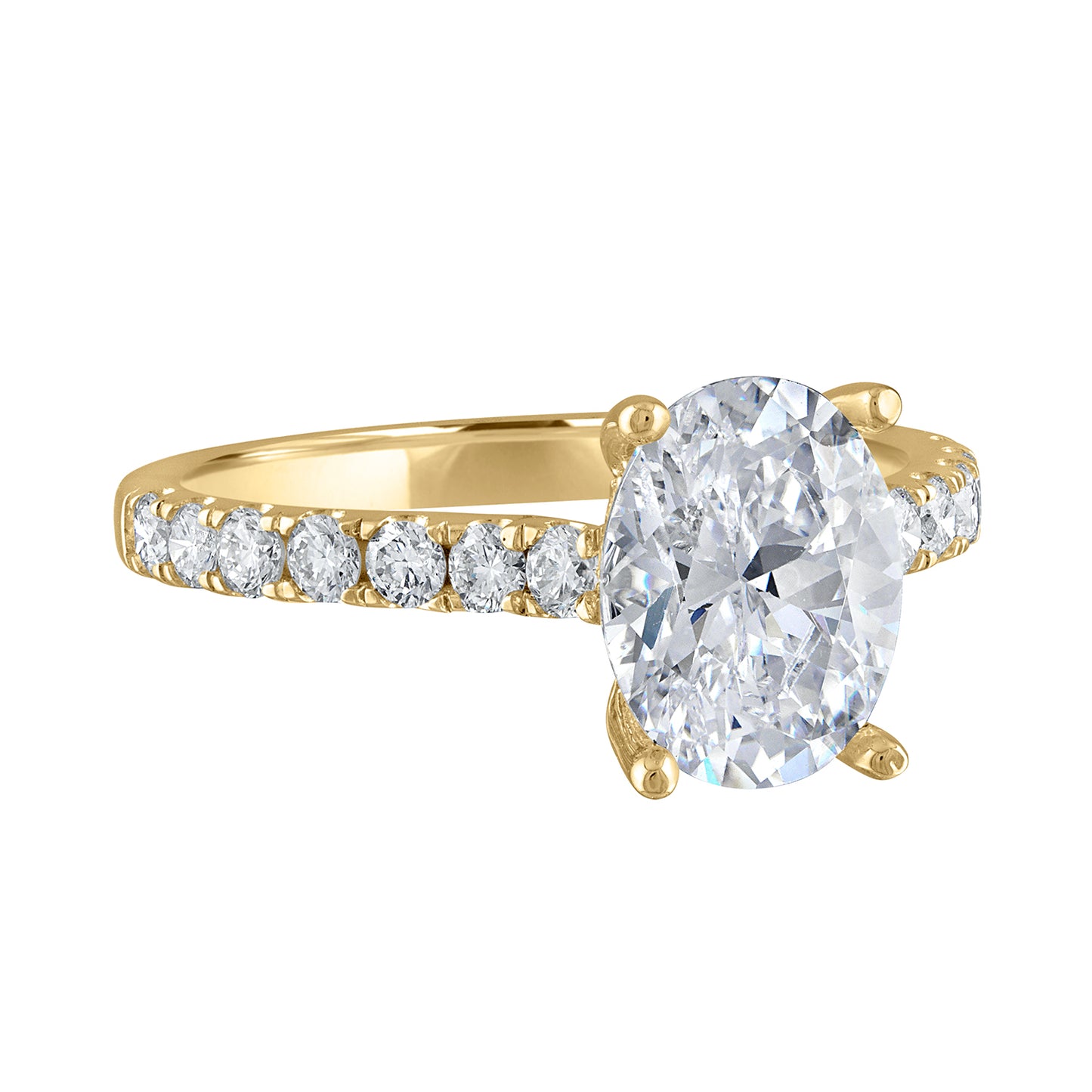 Semi-Mount Engagement Ring Oval With Under-Halo RS8353