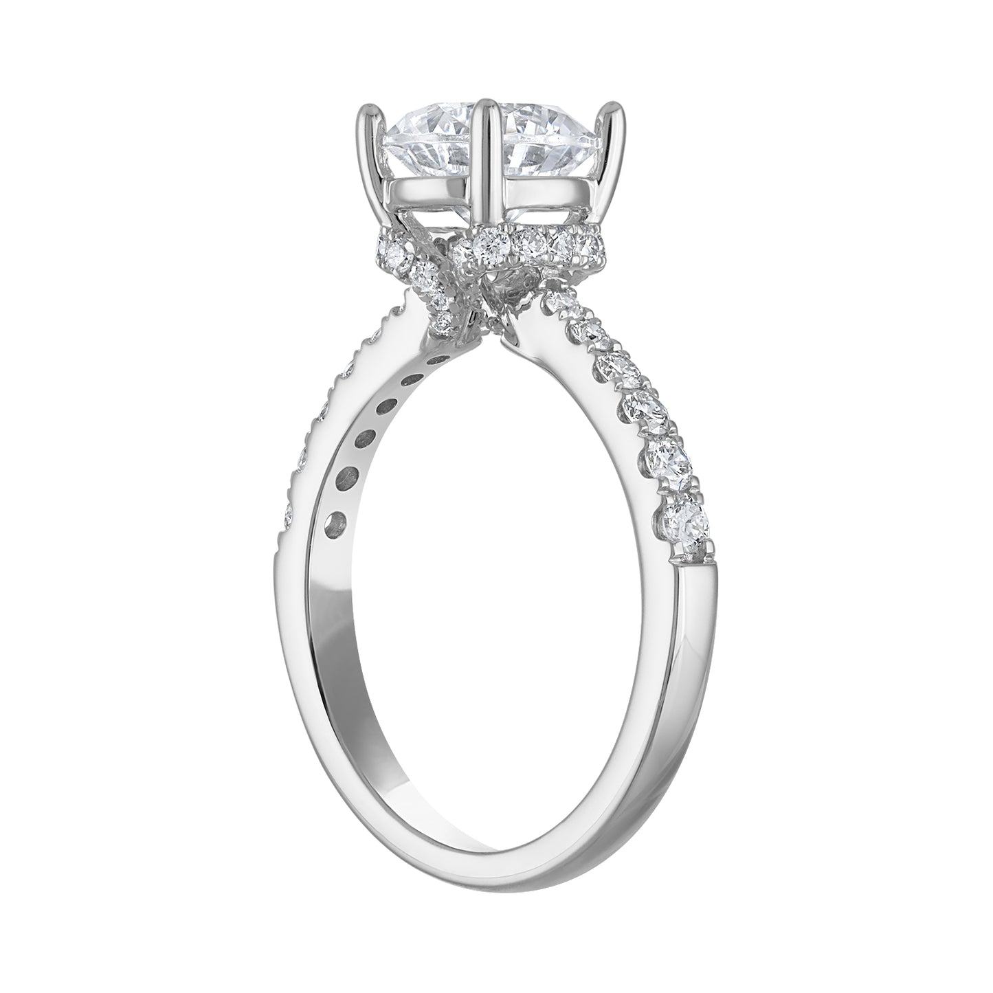 Semi-Mount Engagement Ring Under-Halo RS8357