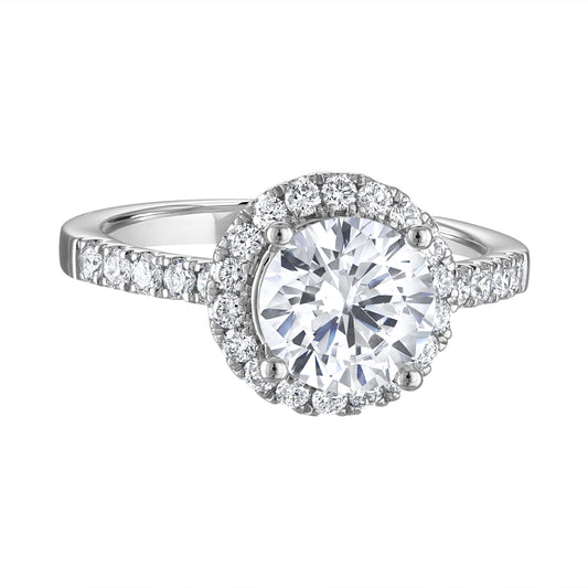 Semi-Mount Halo Engagement Ring RS8358