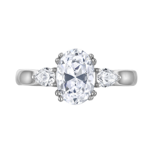 Semi-Mount Engagement Ring Three Stones RS8359